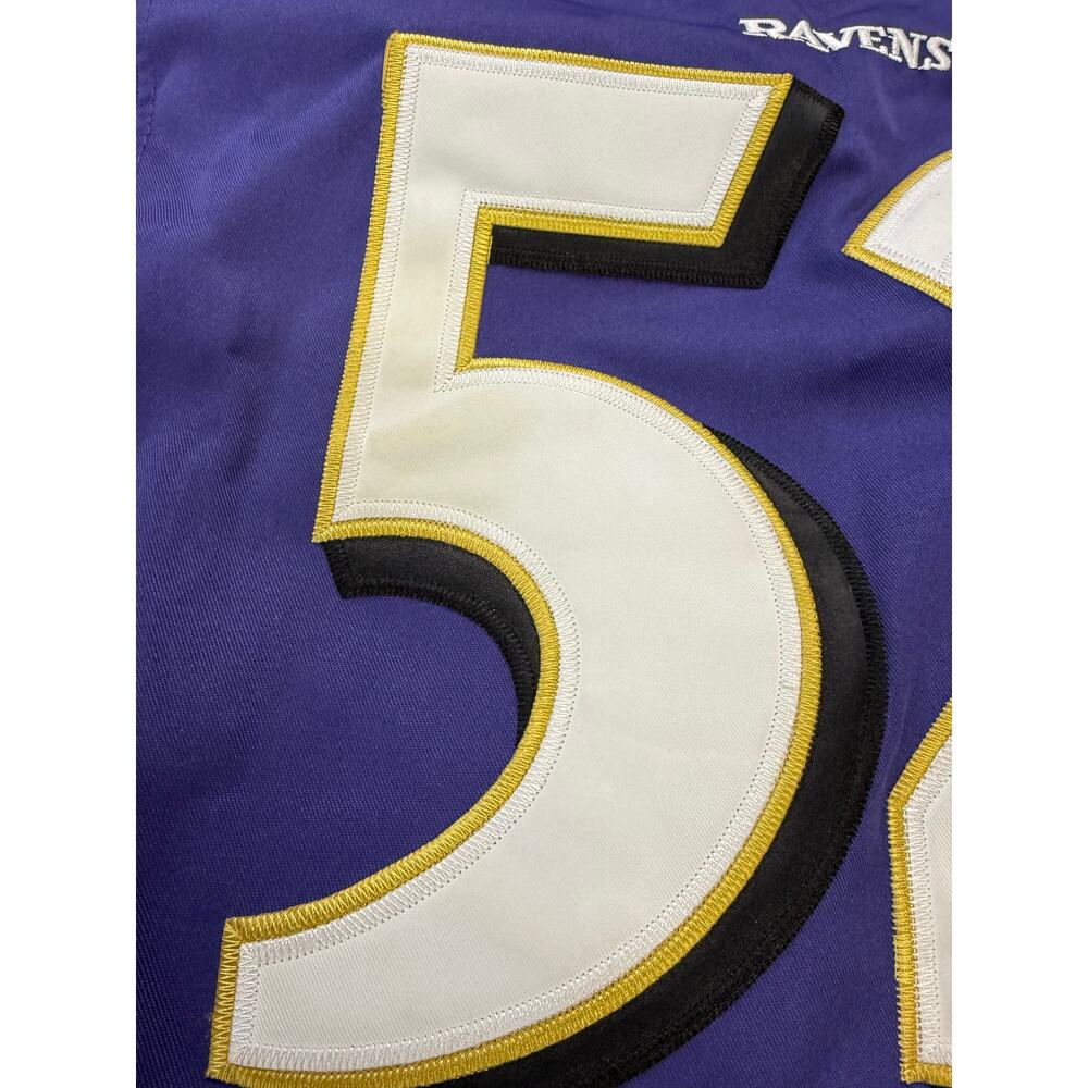 Nike Baltimore Ravens Ray Lewis 52 Men's Large Purple | Black Jersey - Picture 4 of 9